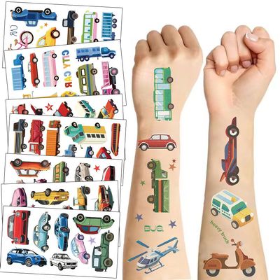 20sheet(200+patterns) Cartoon car Temporary Tattoos For Kids Boys Girls,Car Themed Birthday Party Favors, Supplies, Decorations, Fake Tattoo Stickers, School Rewards Prizes & Gifts for Boys & Girls
