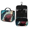 Abyss Shark Waves Ocean Makeup Bag Portable Cosmetic Bag Large Capacity Travel Toiletry Case Organizer view 1