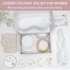 Christmas Spa Gifts for Women, Bath and Body Gift Basket Birthday Gifts for Women, Coconut Home Spa Set Relaxation Self Care Gift for Woman, Thank You Baskets Body Care Set for Mom Wife Sister Friends view 2