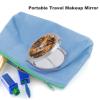ERSTSNCK Sly Fox Compact Mirror for Purse, Double-Sided 1x/2x Magnifying Metal Pocket Makeup Mirrors, Folding Mini Vanity Mirror, Handheld Round Travel Cosmetic Mirrors for Women view 3