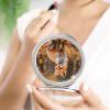 ERSTSNCK Sly Fox Compact Mirror for Purse, Double-Sided 1x/2x Magnifying Metal Pocket Makeup Mirrors, Folding Mini Vanity Mirror, Handheld Round Travel Cosmetic Mirrors for Women view 4