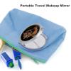 ERSTSNCK with Tiger and Paws Compact Mirror for Purse, Double-Sided 1x/2x Magnifying Metal Pocket Makeup Mirrors, Folding Mini Vanity Mirror, Handheld Round Travel Cosmetic Mirrors for Women view 3