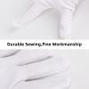 6 Pairs White Cotton Gloves Large for Dry Hands, Moisturizing Spa Glove for Women Men Breathable Gloves view 4