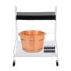 KJZQLMZ Foot Stand Cart, Portable Salon Cart, Foot Spa Cart with Wheels, Rolling Storage Station for Beauty Salon, Hairdresser, Bathroom view 2