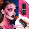 YBUETE Pink Face Body Painting Stick, Professional Full-coverage Cream Pink Face Paint for Halloween SFX Makeup Clown Costume Party, Washable Bright Eye Cheek Art Stick for Adult Festival Carnival view 2