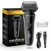 MENLITE Electric Shaver for Men,3 Floating Blade Beard Trimmers,Waterproof Foil Shaver,Cordless Rechargeable with Pop Up Sideburns Trimmer,Portable Mens Travel Facial Hair Groomer view 1
