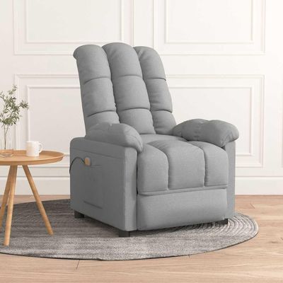 AMBERARD Massage Chair Light Grey Fabric (100% Polyester) Massaging Chairs