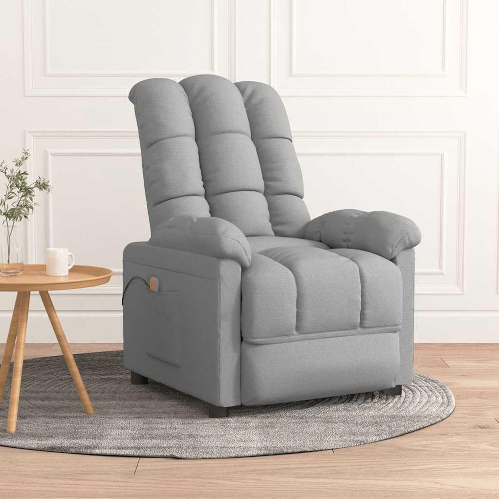 AMBERARD Massage Chair Light Grey Fabric (100% Polyester) Massaging Chairs