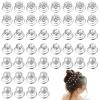 60PCS Rhinestone Crystal Twisters Set, Silver Coil Pearl White Flower Diamond Design Fairy Hair Tinsel Kit for Girls & Women, Mini Bobby Pins for Wedding, Bridal, Party & Special Occasion (3 Style) view 1