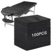 100-Pack Disposable Bed Covers For Lash And Massage Tables, Waterproof Non-Woven Black Sheets, 31 X 71 Inches, Convenient Spa Essential For Hygiene And Comfort view 1