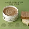 HADAT Hair & Scalp Mud Scrub  Dead Sea Mineral Exfoliator Made in Israel - Deep Cleansing Treatment - Professional Spa Quality - Exfoliating Scalp Scrub - Pre-Shampoo Care, 10.14 Fl Oz view 2