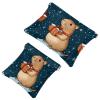 2Pcs Shrapnel Pouch for Purse, Cartoon capybara-19 Waterproof Makeup Bag, Portable Pouch for Women Gifts view 1
