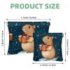2Pcs Shrapnel Pouch for Purse, Cartoon capybara-19 Waterproof Makeup Bag, Portable Pouch for Women Gifts view 2