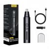 Ear and Nose Hair Trimmer for Men Women with Detachable Head, Professional Painless USB Rechargeable Nose Hair Trimmer, Powerful Motor and Washable Blades, Lightweight Black (Black Single-Piece) view 1