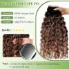 Ombre Tape in Hair Extensions Human Hair, Seamless Tape ins Balayage Natural Black to Blonde Highlighted Water Wave Hair Extensions Real Human Hair Tape in 22 Inch 50 Gram 20pcs view 4