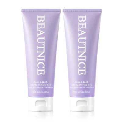 BEAUTNICE Exfoliating Gel AHA BHA with Glycolic, Salicylic & Lactic Acid for Pores, Blackheads, Acne, Sensitive Skin, Gentle Face & Body Peel Gel Centella, 2.03 fl oz