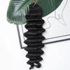 YWIGS Pre-Separated Human Crochet Hair Loose Deep Wave Crochet Hair Human Hair Knotless Crochet Human Hair Extensions 18" NC 100 Strands view 2