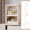 AERCIINC Makeup Organizer with Drawers,Skincare Organizer for Vanity,Large Cosmetic Display Case with Handle,Storage Organizers with Cover and Makeup Brush Holder for Dresser, Bathroom Countertop view 2
