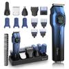 5-in-1 Electric Beard Trimmer Magnetic Replacement Heads, Professional Cordless Hair Clippers for Men Rechargeable, IPX7 Waterproof Grooming Kit for Face, Mustache, Body, Nose, Gifts for Men (Blue) view 1