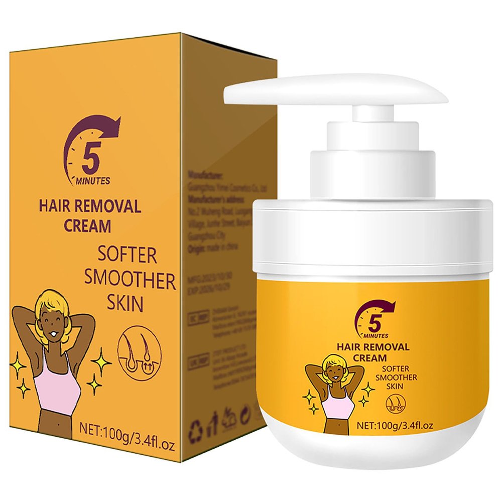 Hair Removal Cream for Men & Women, Depilatory Cream for Sensitive Skin & Intimate Areas with Vitamin E, Hair Removal for Body Legs Arms Underarms Bikini Fast Gentle and Soothing 3.4 FL.OZ