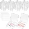 30 PCS Press on Nail Boxes with 5 Pcs Adhesive Double Sided Tape, Clear Acrylic Nail Display Box for Storage Nails Tips Press on Container Plastic Empty Packaging Boxes for Nails Art Home view 1