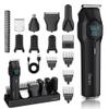 5-in-1 Electric Beard Trimmer Magnetic Replacement Heads, Professional Cordless Hair Clippers for Men Rechargeable, IPX7 Waterproof Grooming Kit for Face, Mustache, Body, Nose, Gifts for Men (Black) view 1