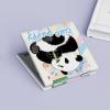 2 Pcs Compact Mirror, 2X Magnifying Glass 2.6x2.8In PU Leather Personalized, Small Mirror for Girls' Pockets Purses & Travel, Gift Box Packaging, Gifts Birthday (Cute Panda Double-Sided Patterns) view 2