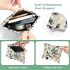 2Pcs Christmas Leaves-95 Pocket Cosmetic Bag for Purses, Waterproof Makeup Bag Cosmetic Pouch, Portable No Zipper Makeup Bag view 3