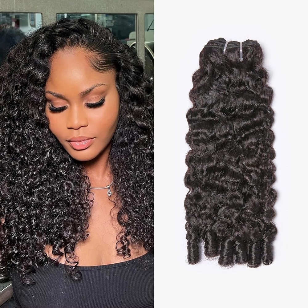 WEQUEEN Burmese Curly Bundles Human Hair 16A Brazilian Virgin Hair 18 Inch Thick Weave Natural Black