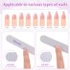 150 Pieces Double Sided Emery Boards 100/180 Grit Nail Files Professional Washable Reusable Nail Buffers Manicure Tools Emery Board Nails Files for Natural Acrylic Nails, Home and Salon Use view 3