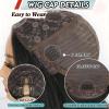 KRSI Highlight Brown Bob V Part Wigs Short Half Bob Wig for Black Women 16inch Synthetic U Part Wigs Thin Leave Out Full Head Clip in Hair Replacement view 4