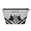 Skonsati Custom Cheerleader Makeup Bag Personalized Cheer Cosmetic Bag with Name Travel Cosmetic Makeup Bag Gifts Toiletry Bags for Women, Silver view 1