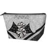 Skonsati Custom Cheerleader Makeup Bag Personalized Cheer Cosmetic Bag with Name Travel Cosmetic Makeup Bag Gifts Toiletry Bags for Women, Silver view 2