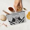 Skonsati Custom Cheerleader Makeup Bag Personalized Cheer Cosmetic Bag with Name Travel Cosmetic Makeup Bag Gifts Toiletry Bags for Women, Silver view 3