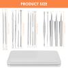 15Pcs Pimple Popper Tool Kit, Stainless Steel Blackhead Remover Kit with Anti Slip Handle, Pimple Extractor Tool for Blackheads, Blemish, Comdone, Acne, Zit, and Whiteheads view 2