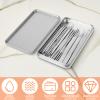 15Pcs Pimple Popper Tool Kit, Stainless Steel Blackhead Remover Kit with Anti Slip Handle, Pimple Extractor Tool for Blackheads, Blemish, Comdone, Acne, Zit, and Whiteheads view 3