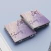 2 Pcs Hand Held Mirror, Purple Butterfly Double-Sided Patterns, 2.6x2.8 ln 2X Magnifying, Small Compact Mirror for Girls' Pockets Purses & Travel, ldeal for Friend/Girls/Mom/Wife/Teen/Daughter view 2