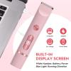 Joigivit Dual Head Shaver 2 in 1 Bikini Trimmer for Women Electric Razors Lady Pubic Hair, LCD Display Bikini Underarm Arm Leg Face Body 2026 Upgraded Version - Pink view 3