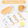 14 Pcs Bamboo Esthetician Supplies 2 Face Mask Mixing Bowls 2 Fan Brushes Esthetician 2 Flat Facial Brushes 2 Mask Spatulas 2 Facial Cream Spoons 2 Skincare Trays 2 Round Compressed Facial Sponges view 2