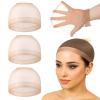 10 Pcs Womens Thin High-definition Wig Caps Invisable Nylon Wig Cap Super Ultra-thin Invisible Nude for Women Stretchy Lace Front Natural Transparent Wigs Suitable for Parties Weddings Graduations view 1