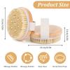 10 Pcs Dry Brushing Body Brush Exfoliating Brush with Massage Nodule Dry Skin Body Scrubber for Shower Bath Back Circulation Improvement Dead Skin Remove Beauty Exfoliator, 4.3 x 3.8 Inches view 2
