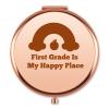 1st Grade Teacher Compact Mirror Appreciation Thank You Gift for Women First Day of School Kindergarten Preschool Folding Mirror Back to School Gift for First Grade Teacher from Student view 1