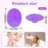 100 Pack Facial Cleansing Brush Face Scrubber Face Exfoliator Exfoliating Brush Soft Silicone Scrubber Handheld Wash Scrub Pad Tool for Deep Cleaning Pore Blackhead Delicate Dry Skin Care Women view 2