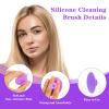 100 Pack Facial Cleansing Brush Face Scrubber Face Exfoliator Exfoliating Brush Soft Silicone Scrubber Handheld Wash Scrub Pad Tool for Deep Cleaning Pore Blackhead Delicate Dry Skin Care Women view 3