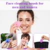 100 Pack Facial Cleansing Brush Face Scrubber Face Exfoliator Exfoliating Brush Soft Silicone Scrubber Handheld Wash Scrub Pad Tool for Deep Cleaning Pore Blackhead Delicate Dry Skin Care Women view 4