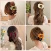 Obeoby 6 Pcs Flat Hair Clips for Women, Medium Flat Claw Clips French Hair Barrettes Accessories for Girls view 3