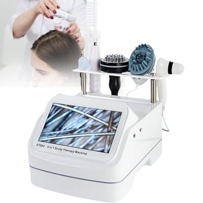 5 In 1 Scalp Massage Equipment Skin And Hair Analyzer,Hair Follicle Detector Analysis Machine 200x Times Hd Analysis Multifunction Vibration Spray