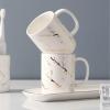 Ceramic Bathroom Five-Piece Toiletries Set Couple Brushing Mouthwash Cup Bathroom Dental Set view 3