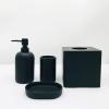 Matte 4-Piece Hotel Bathroom Toiletry Set Hand wash Bottle mouthwash Cup view 2