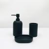 Matte 4-Piece Hotel Bathroom Toiletry Set Hand wash Bottle mouthwash Cup view 4